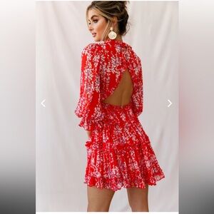 Selfie Leslie Ruffle Trim Mini  Dress